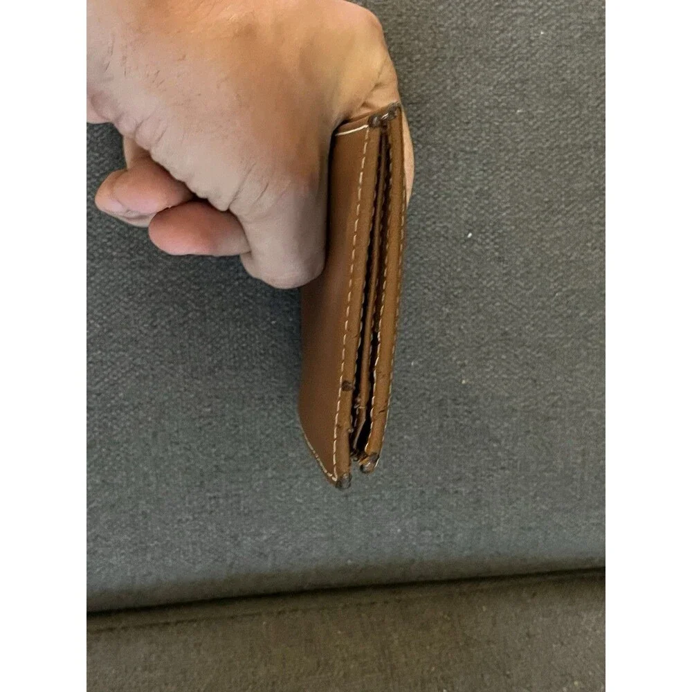 tommy hilfiger wallet mens Brown faux leather bifold